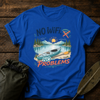 No WiFi No Problems T-Shirt – Lake Kayak Outdoors Graphic Tee