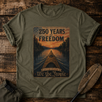 250 Years of Freedom T-Shirt — "We the People" Patriotic Kayak Design