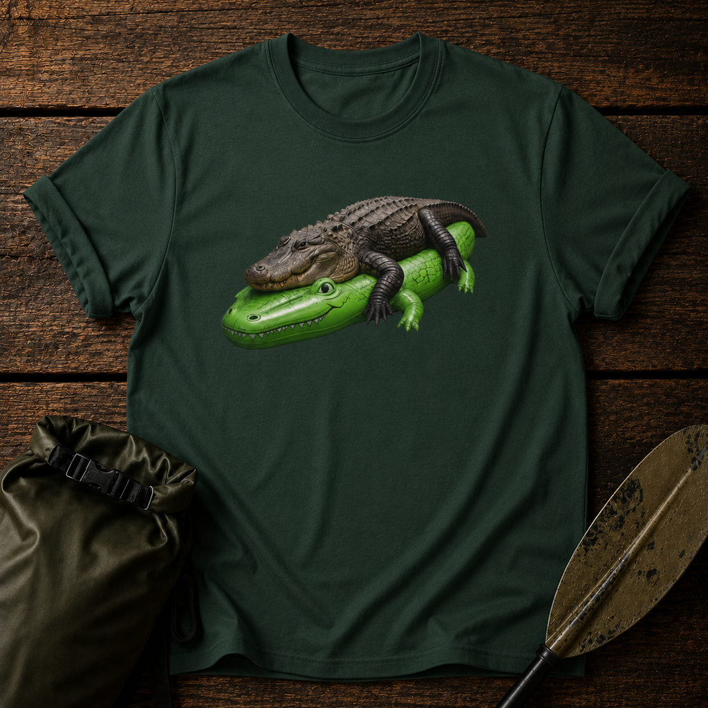 Alligator Stack T‑Shirt — Cute Relaxing Gator Graphic Tee