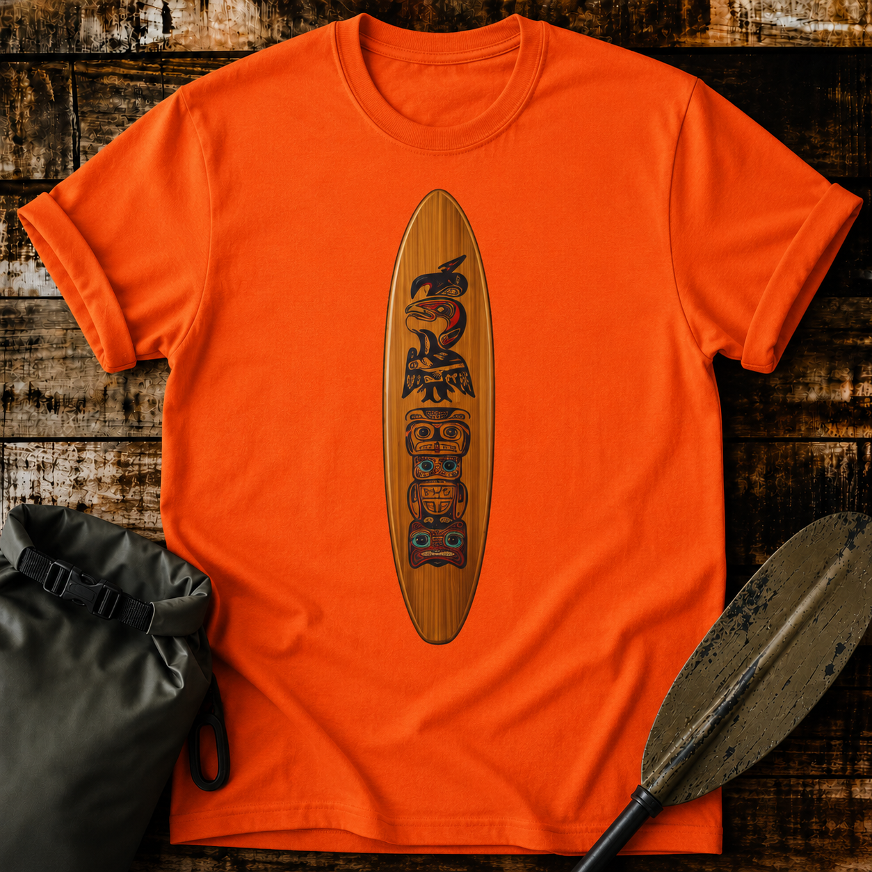 Paddleboard Tribal Graphic T-Shirt — Hawaiian Island Vibes Tee