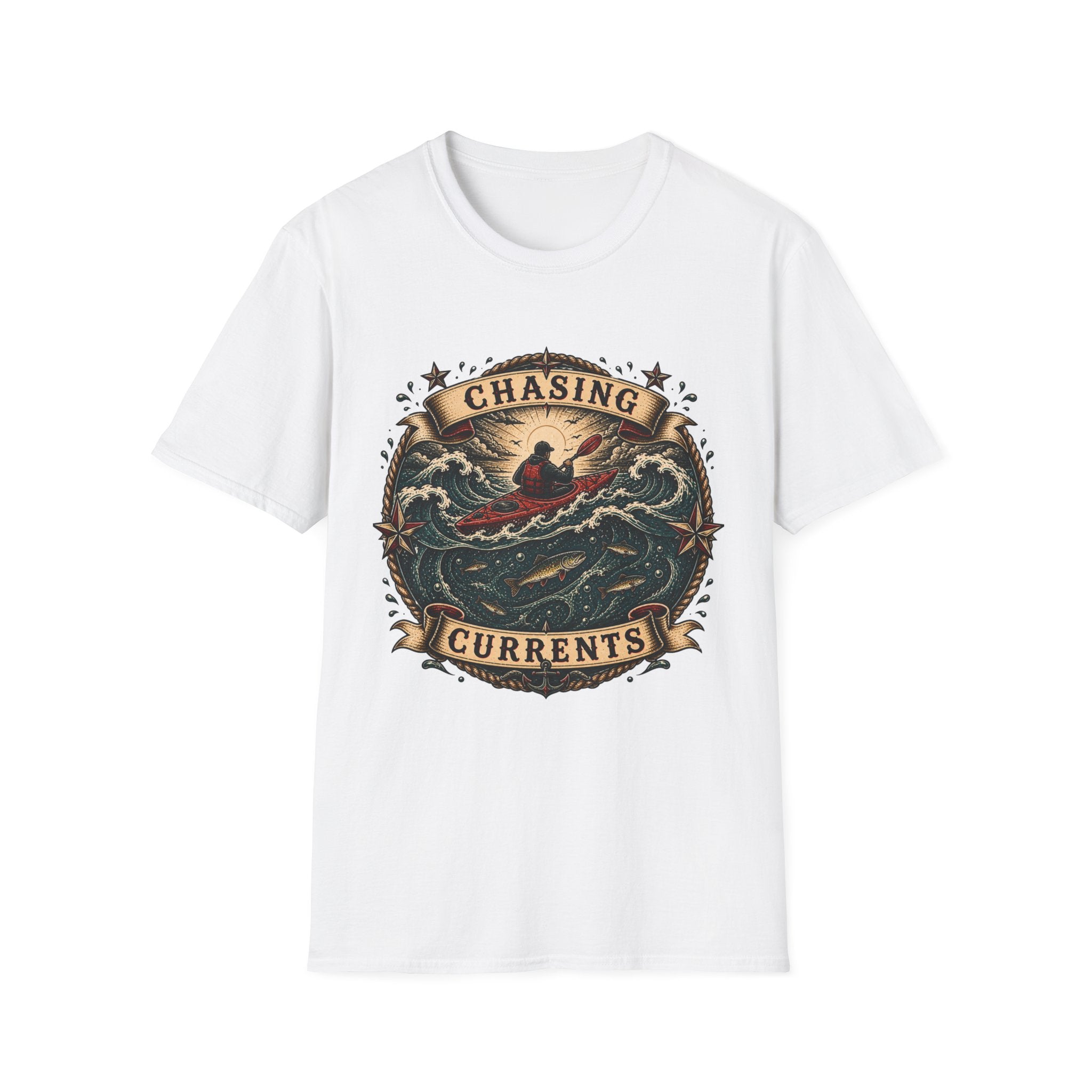 Chasing Currents Kayak T-Shirt – Adventure Ocean Paddling Tee