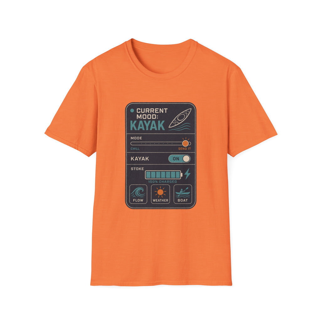 Kayak Mode T‑Shirt – "Current Mood: Kayak" Outdoor Kayaking Tee