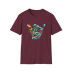 Shaka Vibes T-Shirt — Tropical Beach Hand Graphic