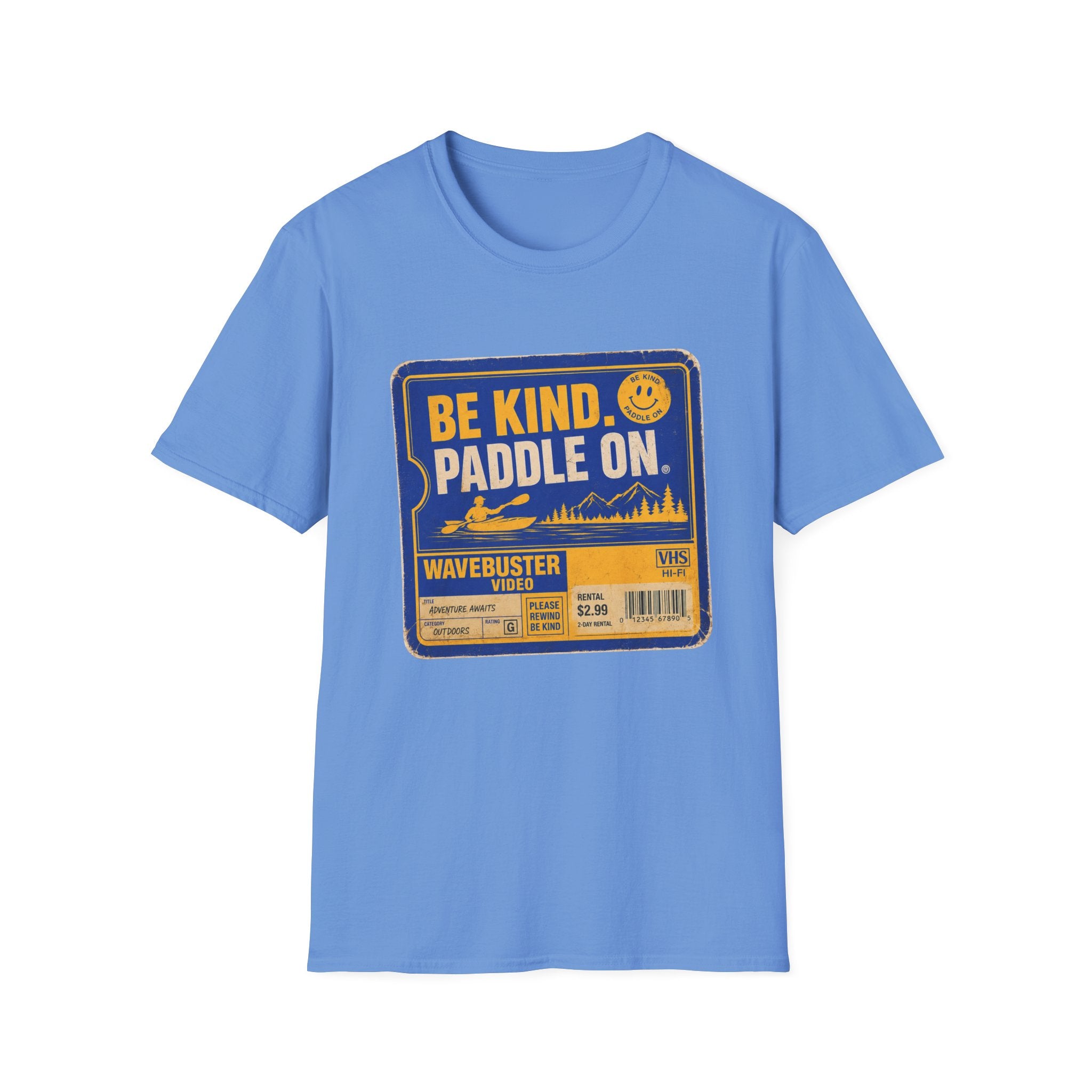 Be Kind Paddle On T-Shirt – Retro Kayaking Tee