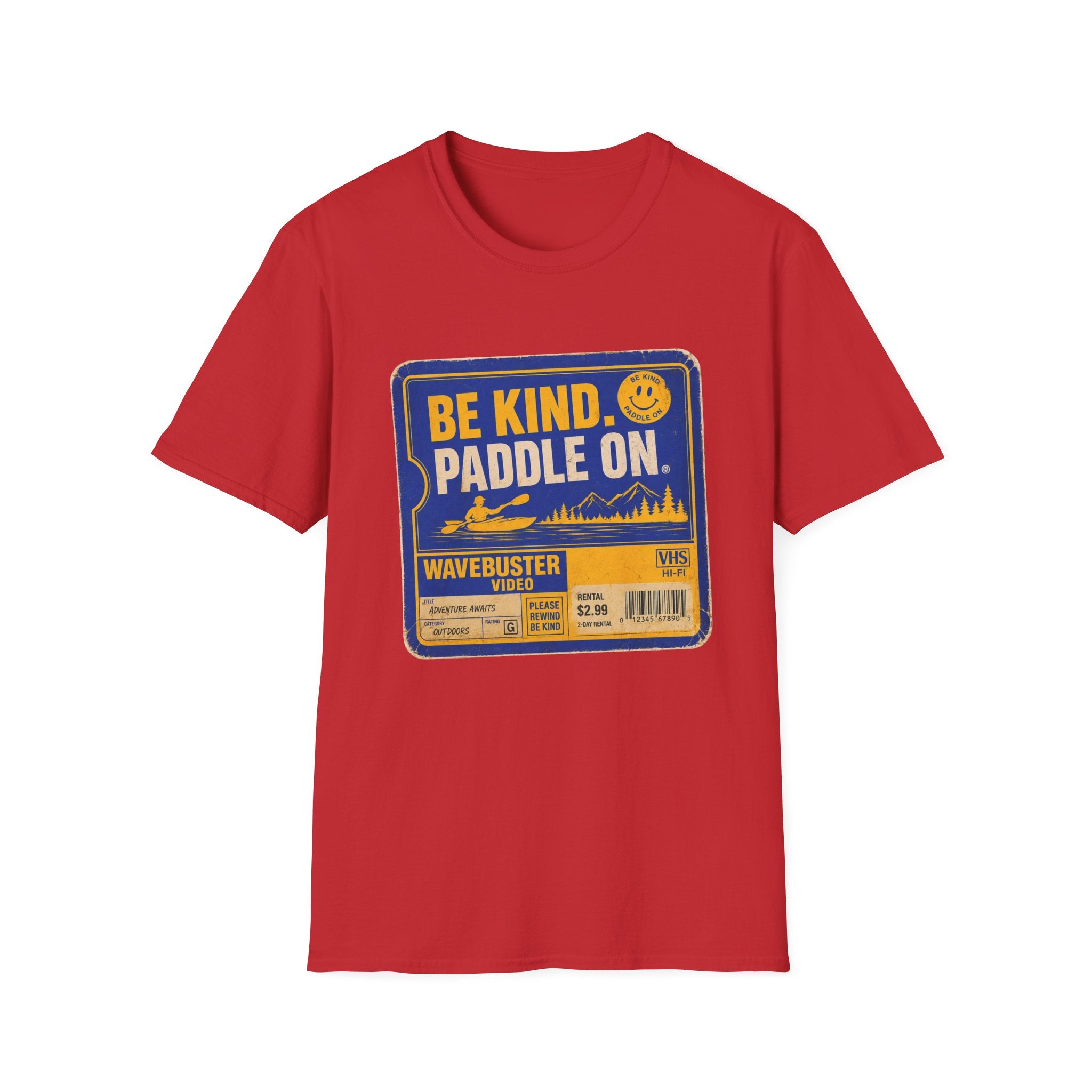 Be Kind Paddle On T-Shirt – Retro Kayaking Tee
