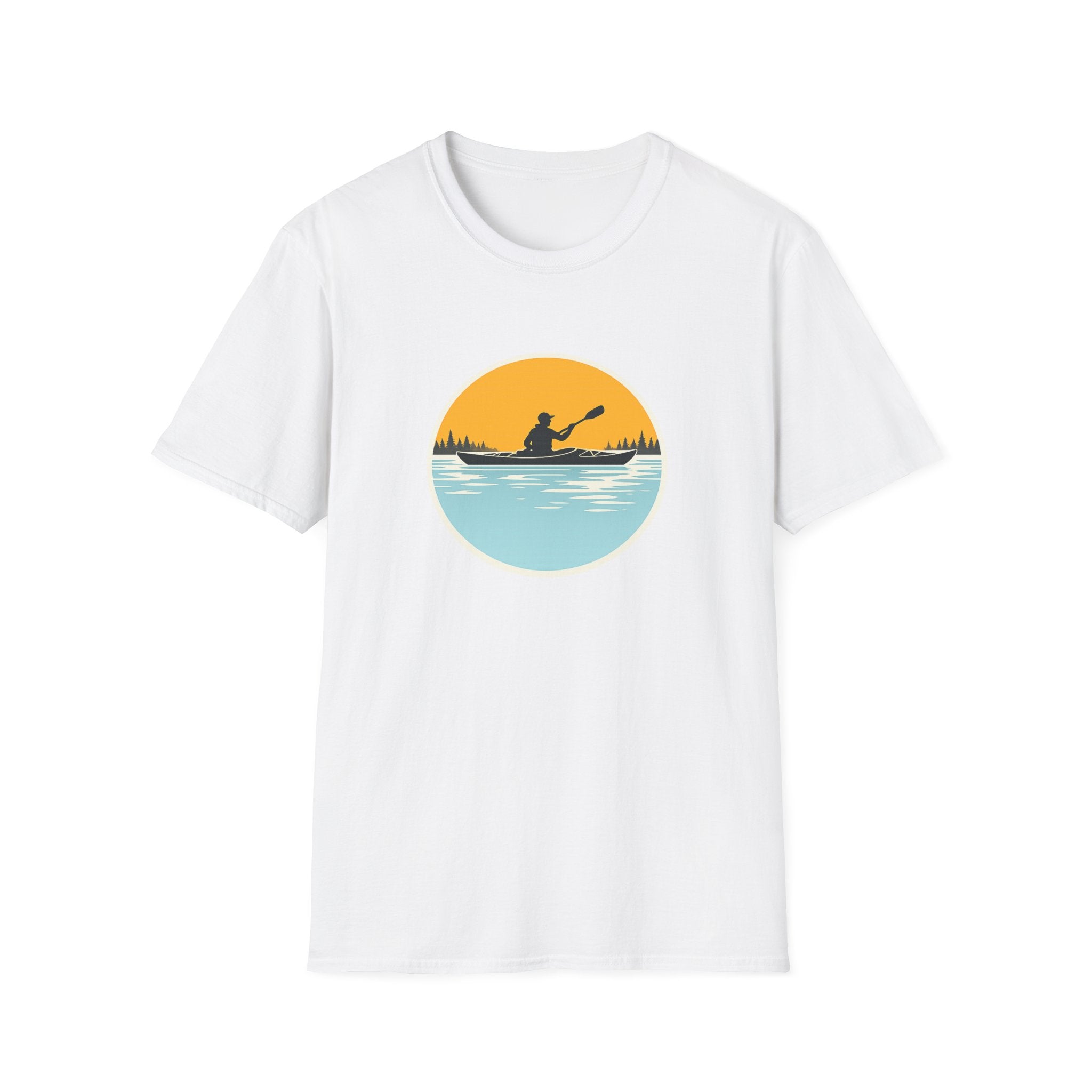 Kayaking Sunset T-Shirt — Paddle Silhouette Tee
