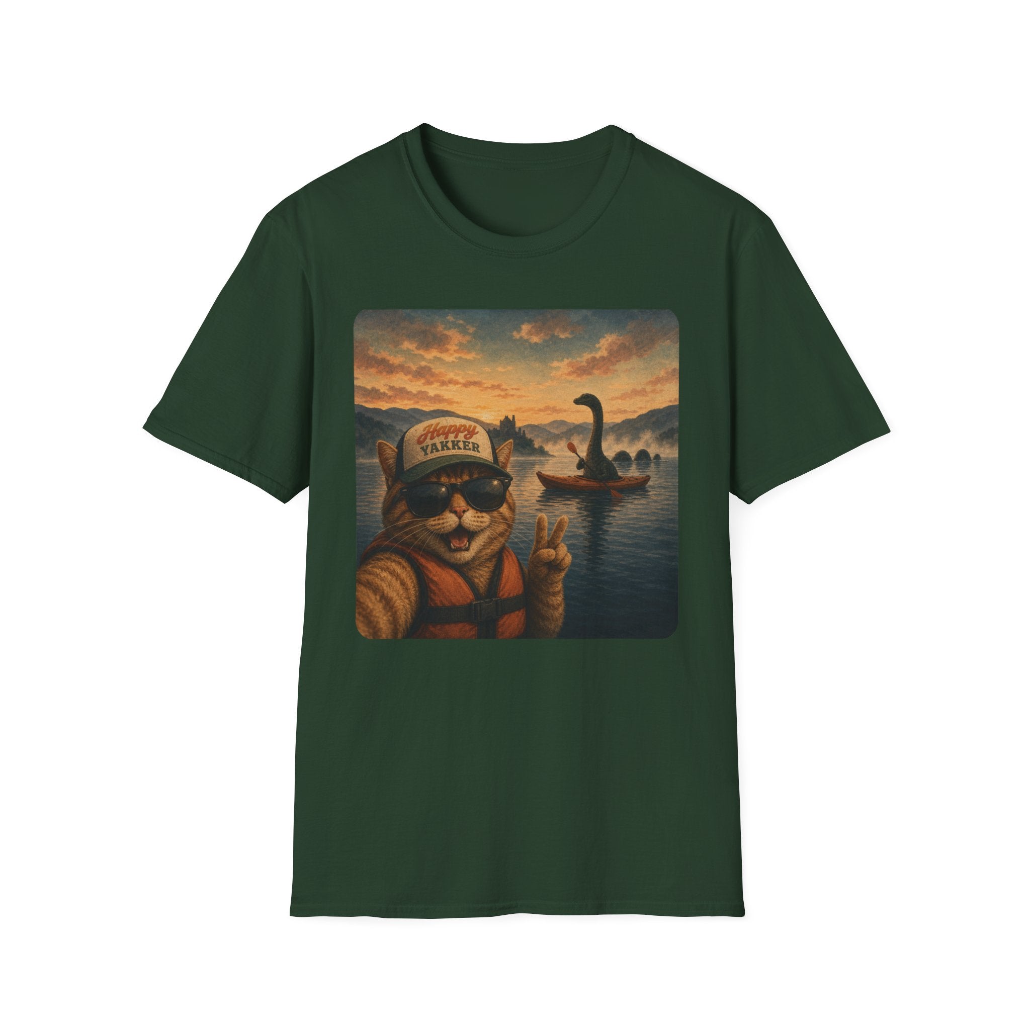 Catselfie Lake T-Shirt — Loch ness Vibe
