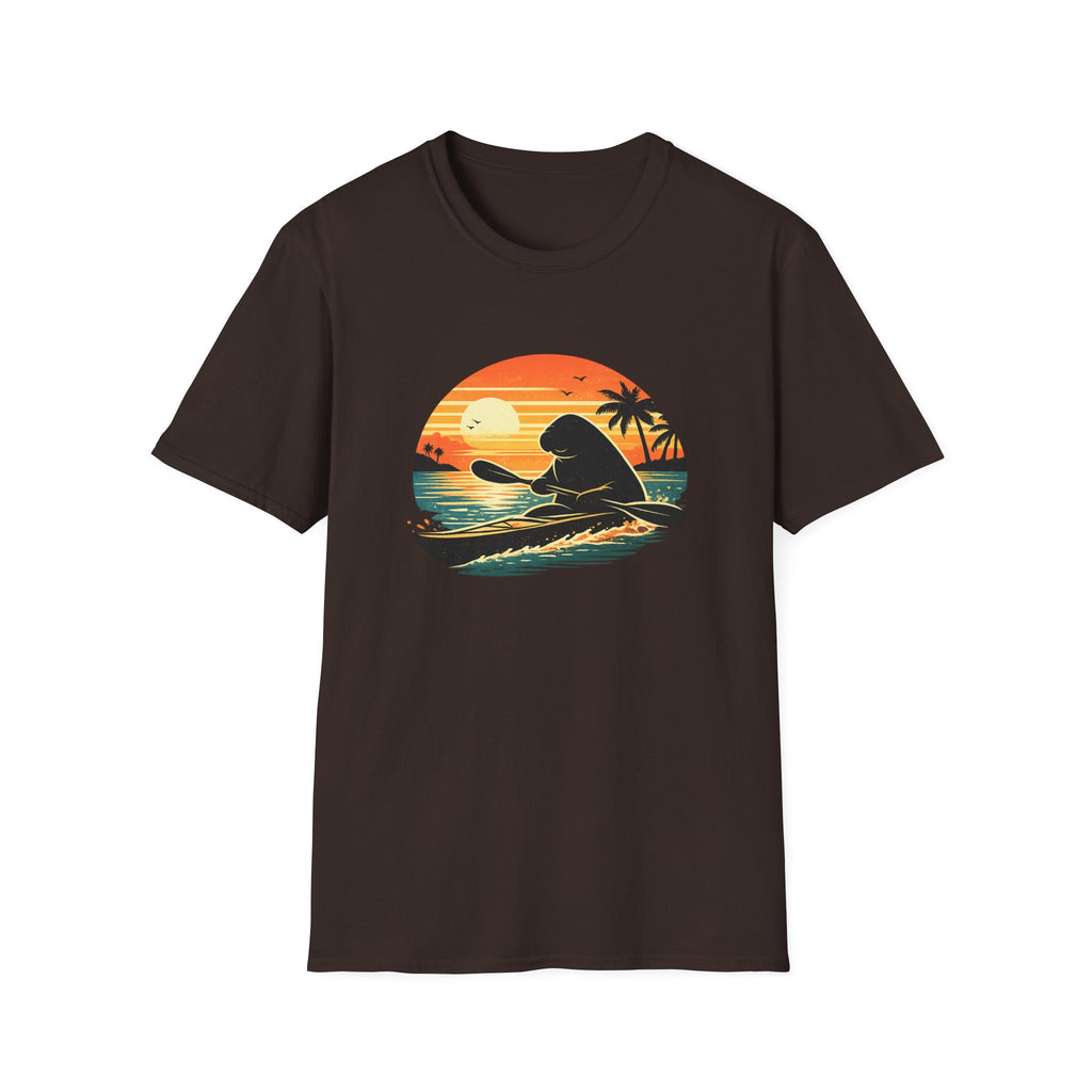 Kayaking Manatee Sunset T-Shirt