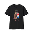 Otter Drinking a red, white, and blue slushy 250th