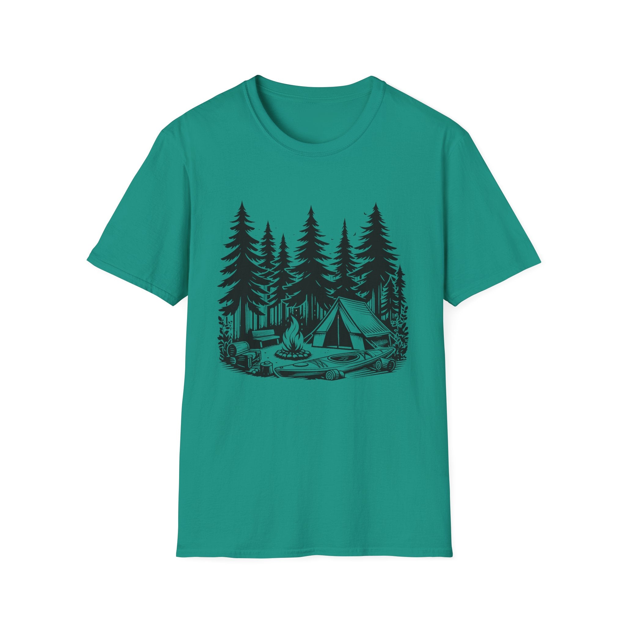 Vintage Forest Campfire kayak Tee