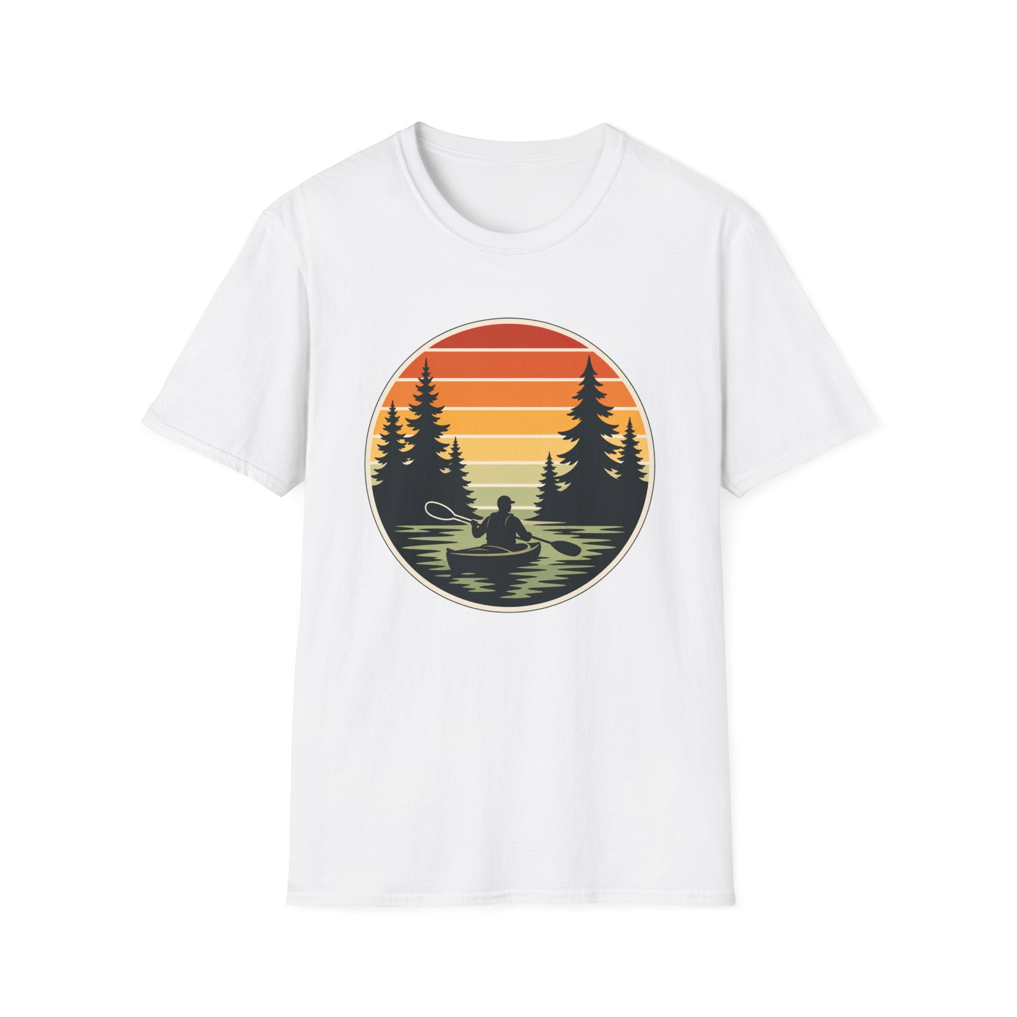 Kayak Sunset Retro T-Shirt