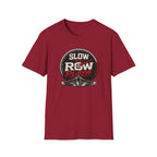 Slow Your Row Playa T-Shirt — Funny Kayak/Rowing Tee for Paddlers