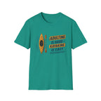 Kayak T-Shirt — "Adulting Is Hard, Kayaking Is Easy" Outdoor Kayaking  Tee