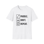 Paddle. Drift. Repeat. T-Shirt — Kayaking Graphic Tee