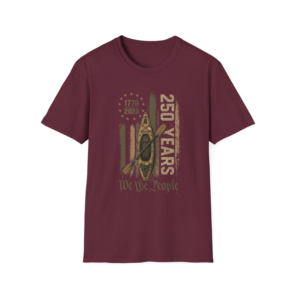 250 Years “We the People” 1776–2026 Patriotic Canoe Graphic