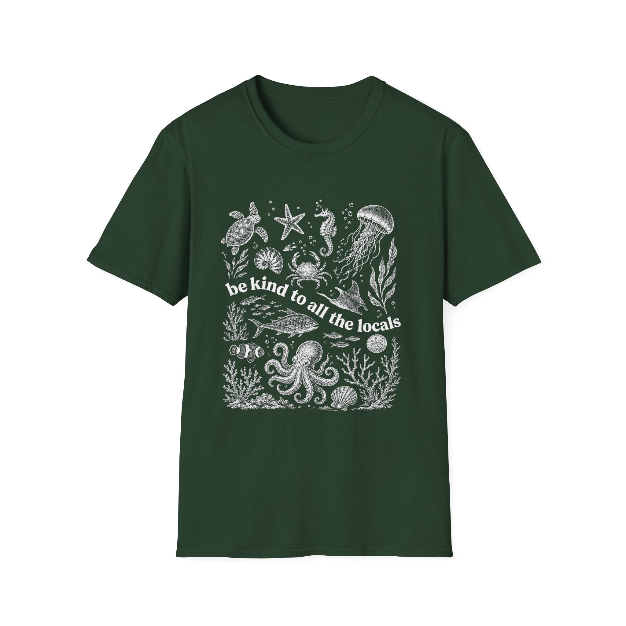 Be Kind to All the Locals Graphic T‑Shirt — Ocean Wildlife Sea Life Tee