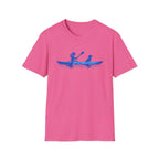 Kayak Tee — Woman Kayaking With Dog Silhouette T-Shirt