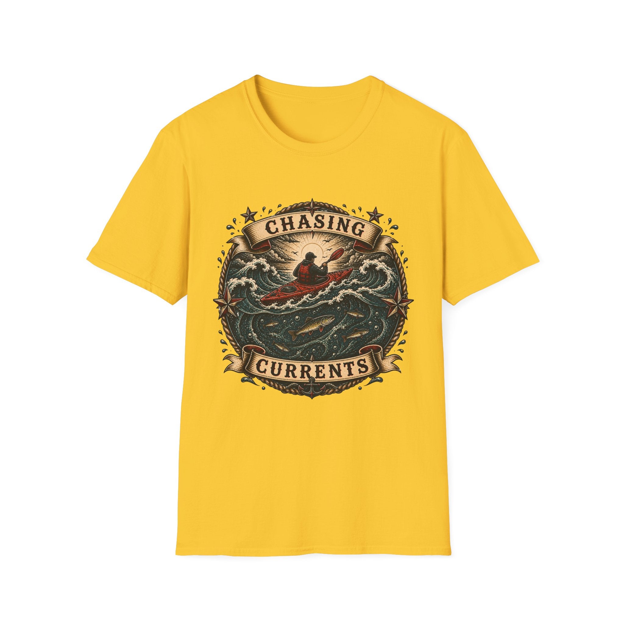 Chasing Currents Kayak T-Shirt – Adventure Ocean Paddling Tee