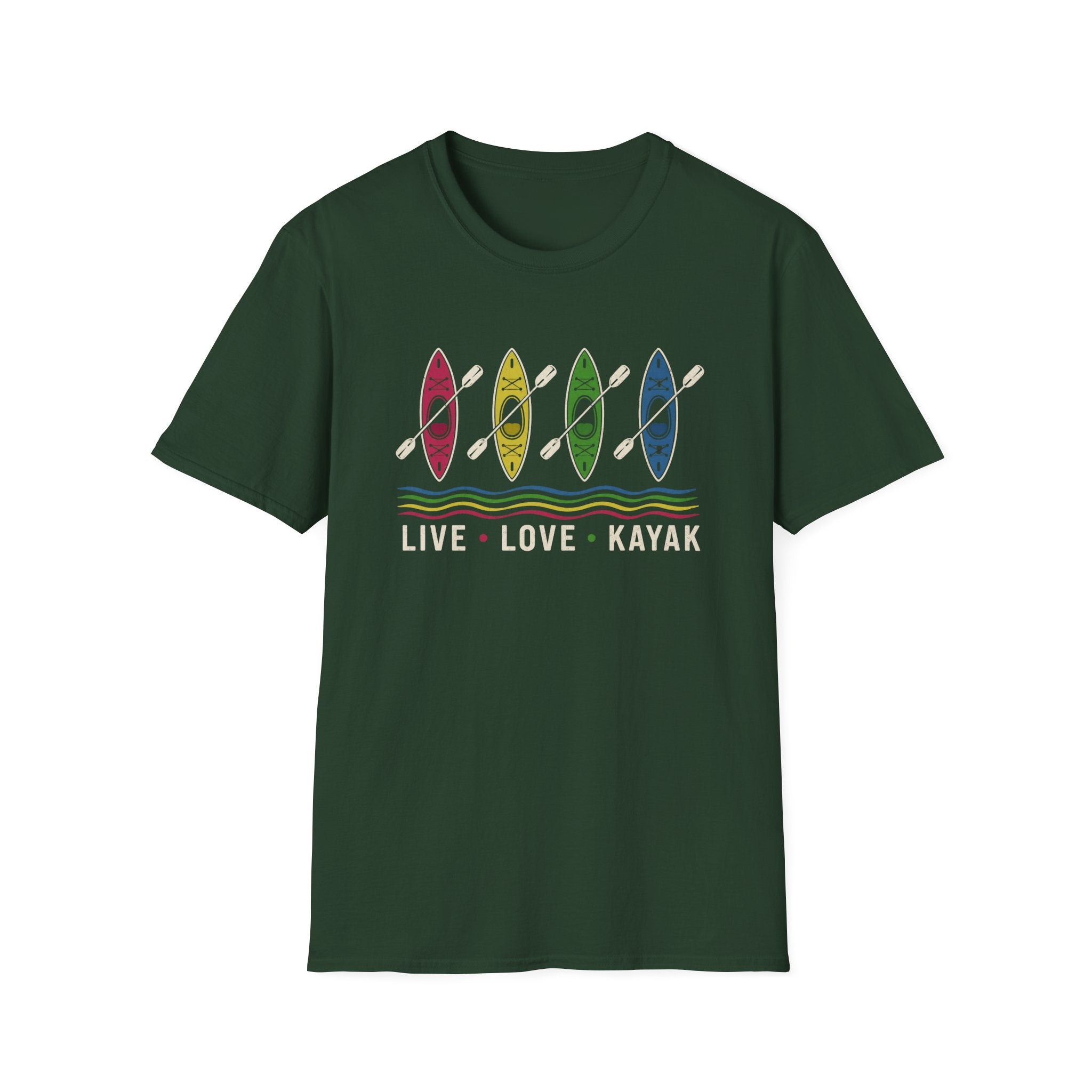 Kayak Life Colorful Kayak Graphic T-Shirt