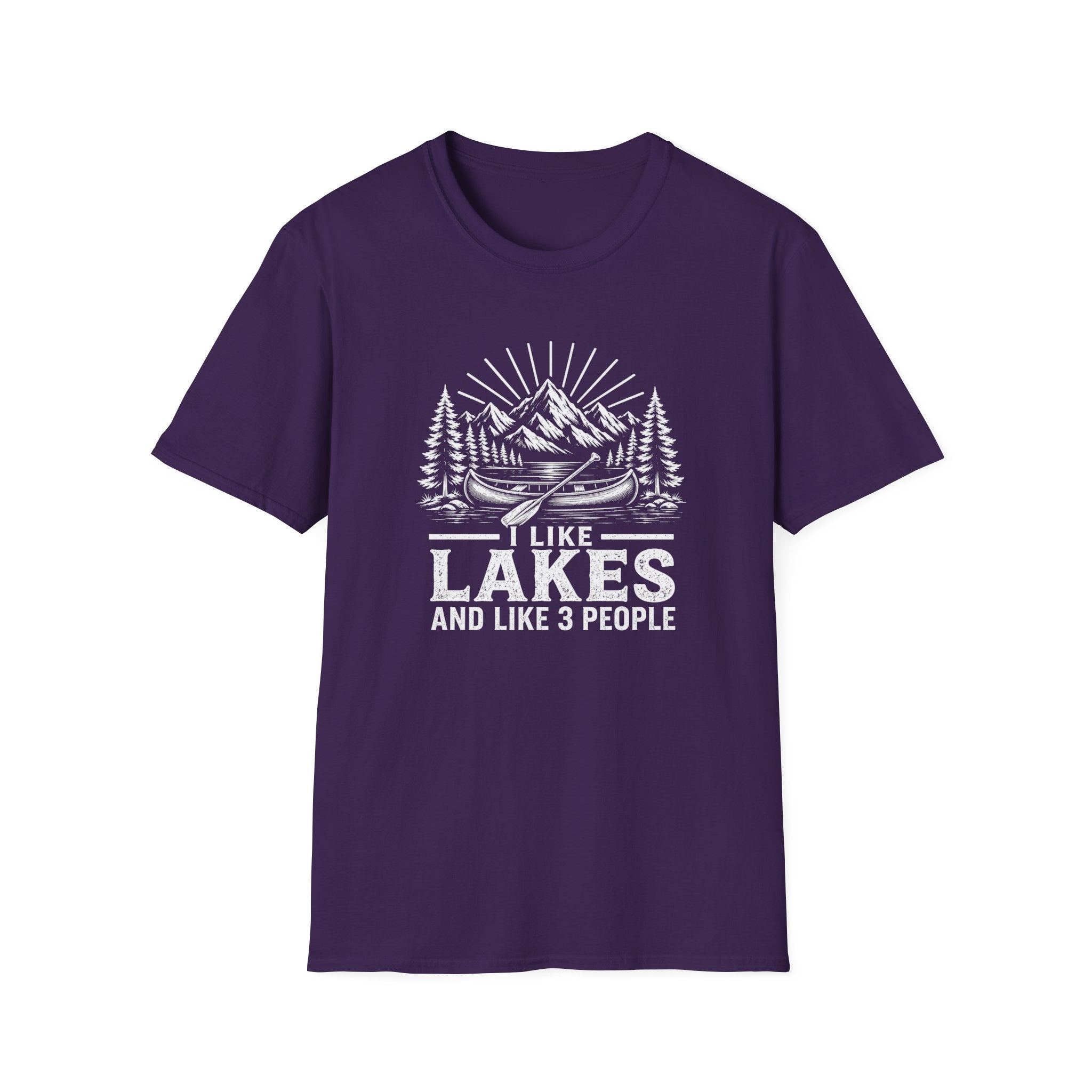 Lake Canoe T-Shirt — "I Like Lakes and Like 3 People" Outdoor Camping Shirt