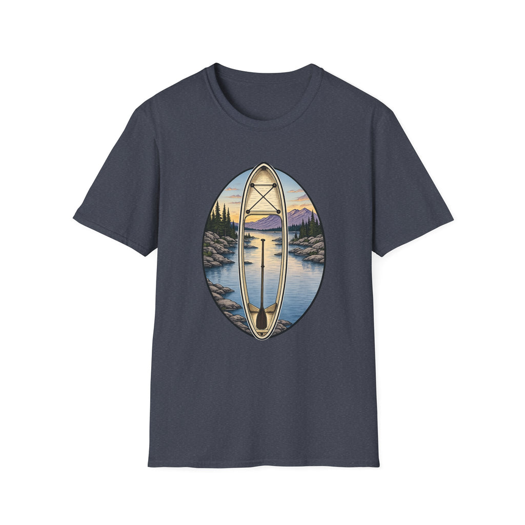 Canoe Sunset Scenic Lake Paddle Tee