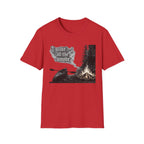 Campfire Kayak T-Shirt — "I Want All the Smoke" Outdoor Adventure Tee