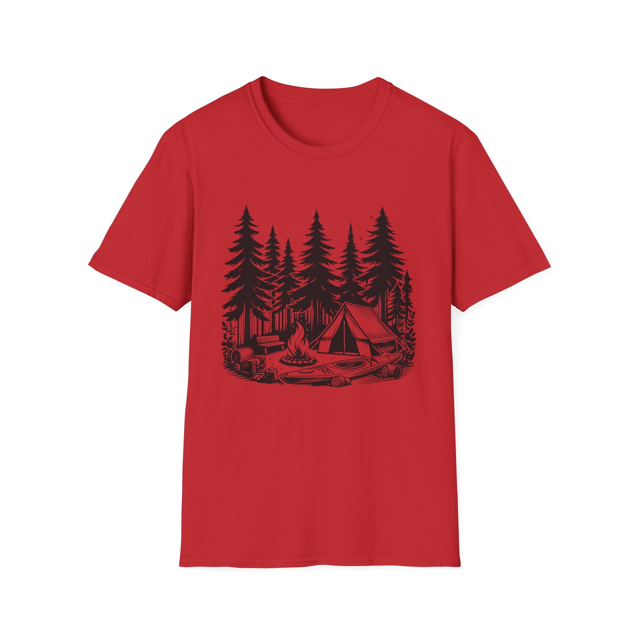 Vintage Forest Campfire kayak Tee