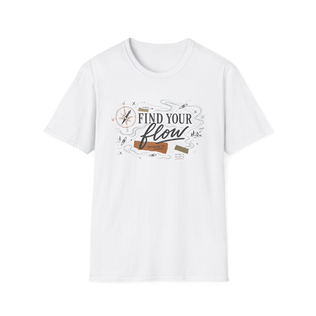 Find Your Flow T-Shirt — Kayak & Compass Adventure Tee