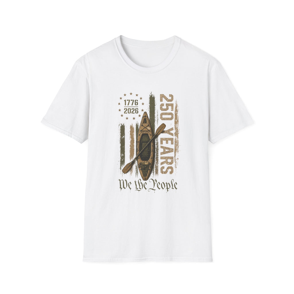 250 Years “We the People” 1776–2026 Patriotic Canoe Graphic