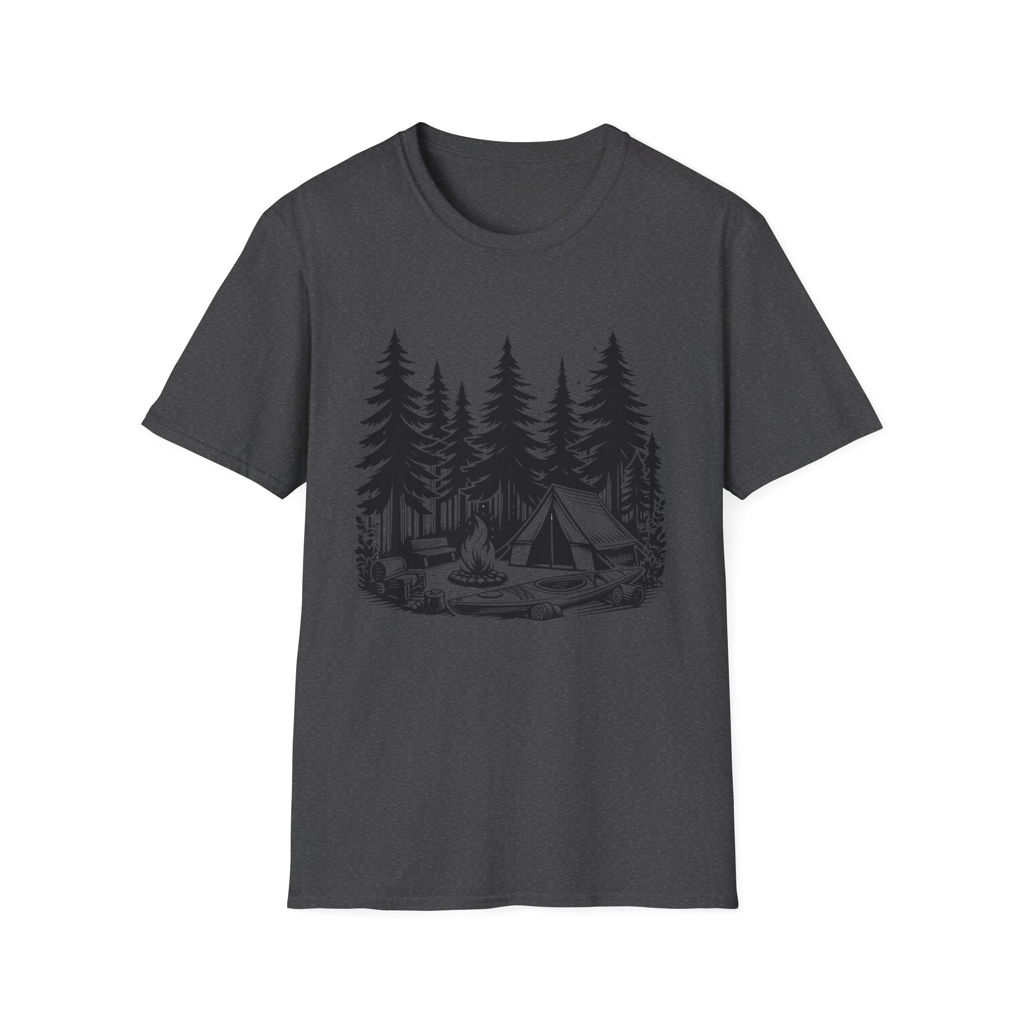 Vintage Forest Campfire kayak Tee