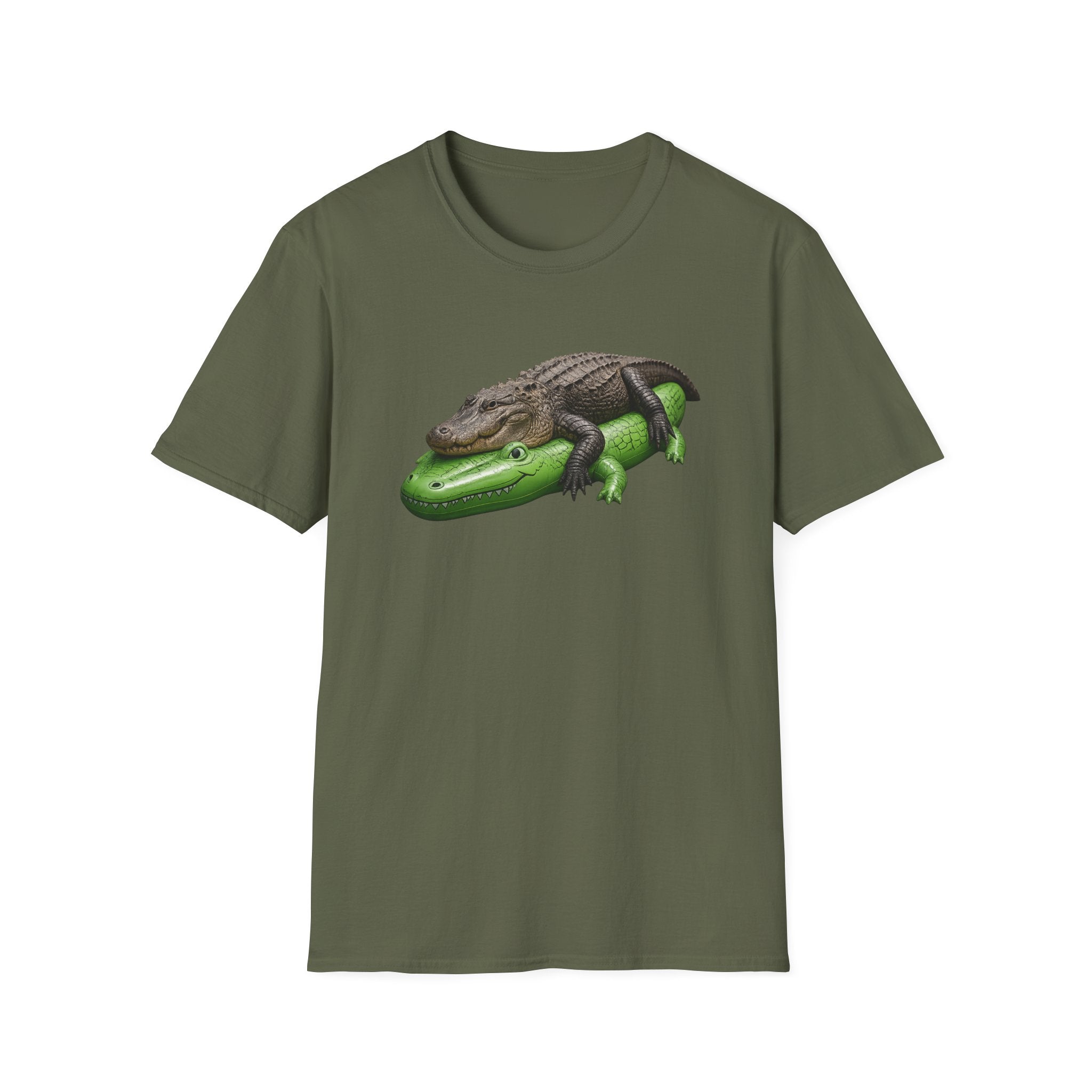 Alligator Stack T‑Shirt — Cute Relaxing Gator Graphic Tee