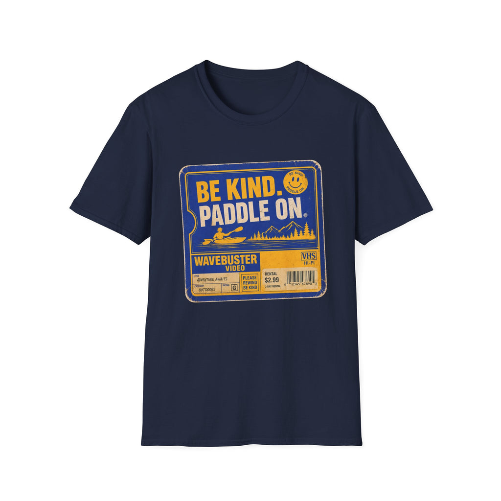 Be Kind Paddle On T-Shirt – Retro Kayaking Tee