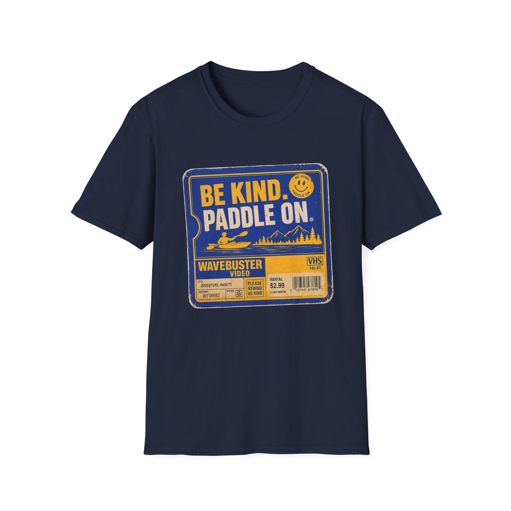 Be Kind Paddle On T-Shirt – Retro Kayaking Tee