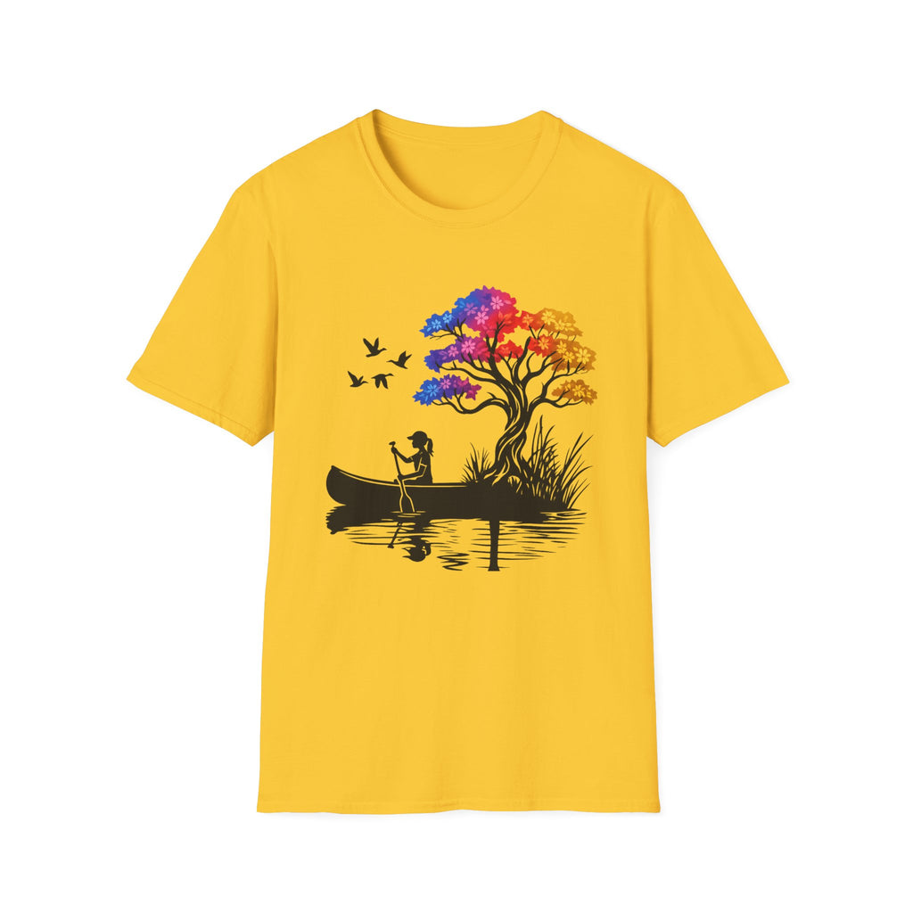 Canoe Sunset Colorful Tree