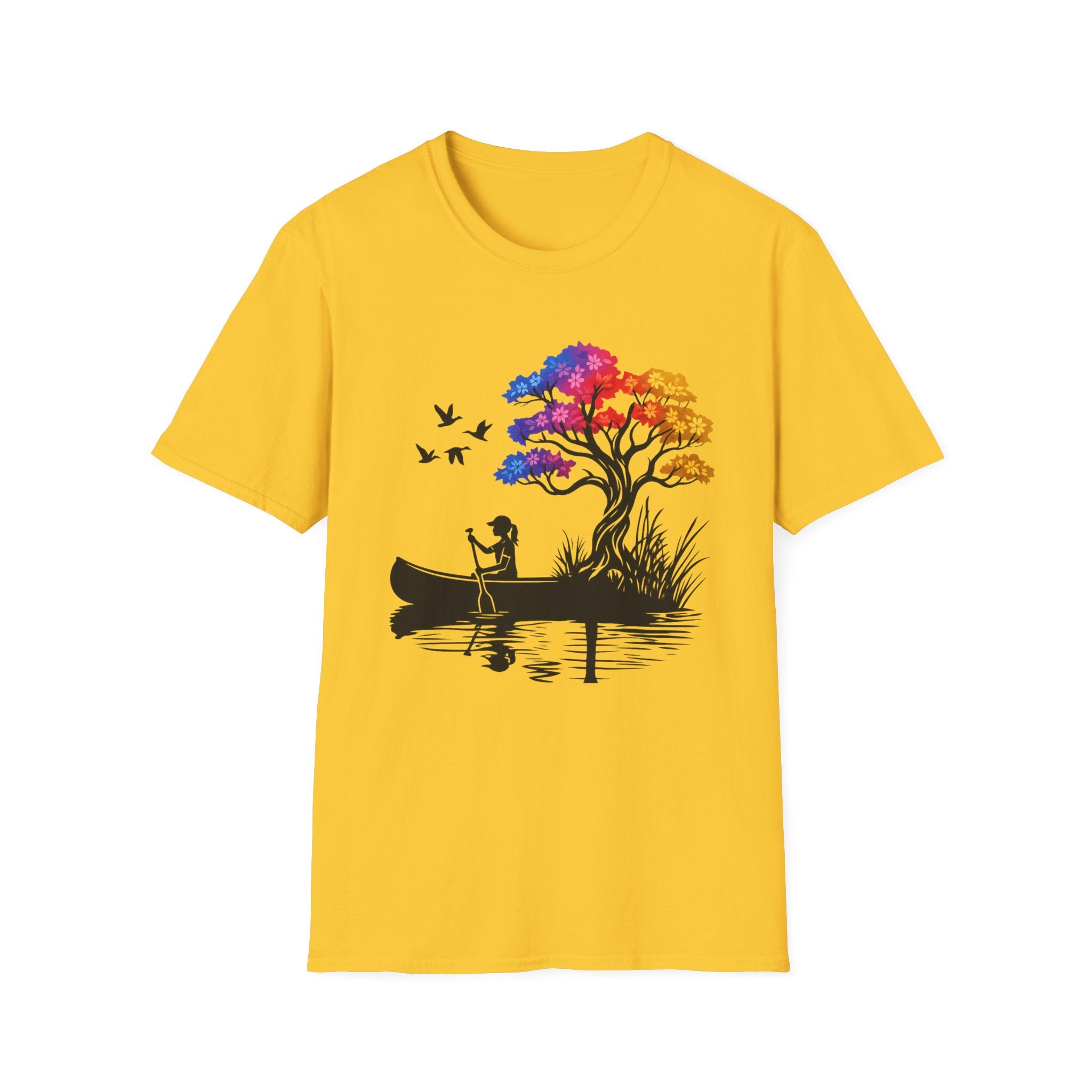 Canoe Sunset Colorful Tree