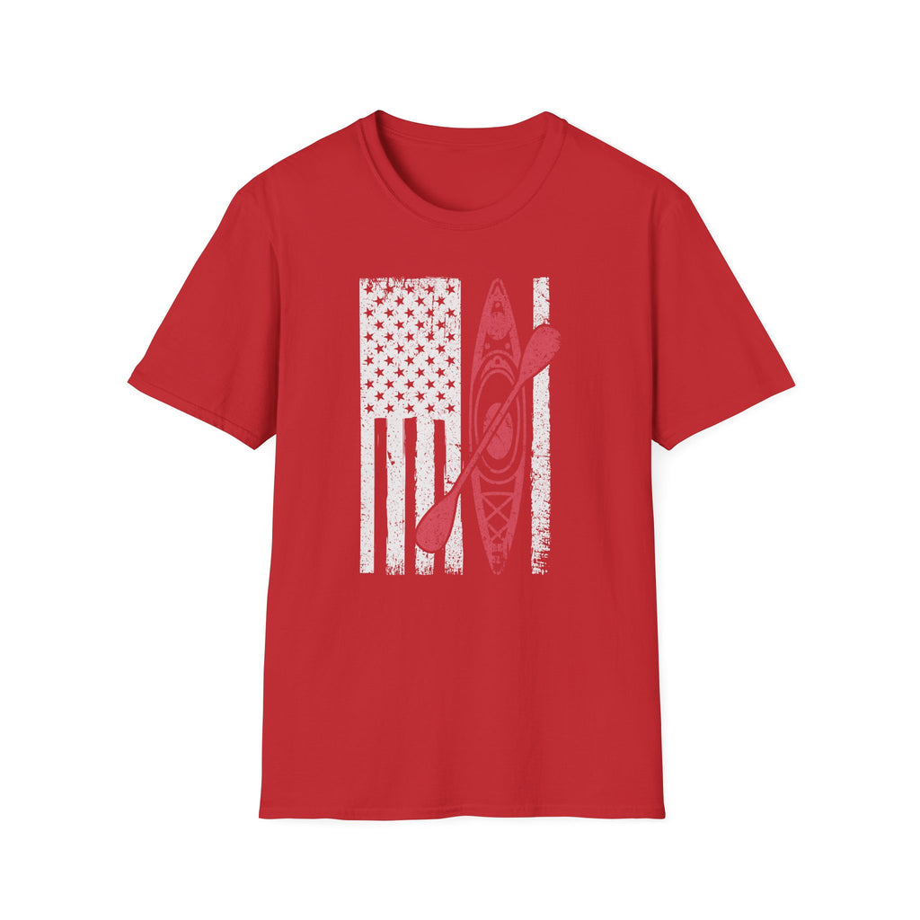 Distressed Patriotic Kayak Design Tee