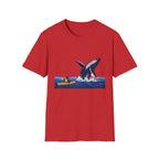 Whale Breach Kayak T-Shirt — Ocean Adventure Tee for Kayakers & Whale Lovers