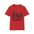 Into The Wild Flow Bear T‑Shirt — Fishing Nature Graphic Tee