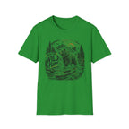 Into The Wild Flow Bear T‑Shirt — Fishing Nature Graphic Tee