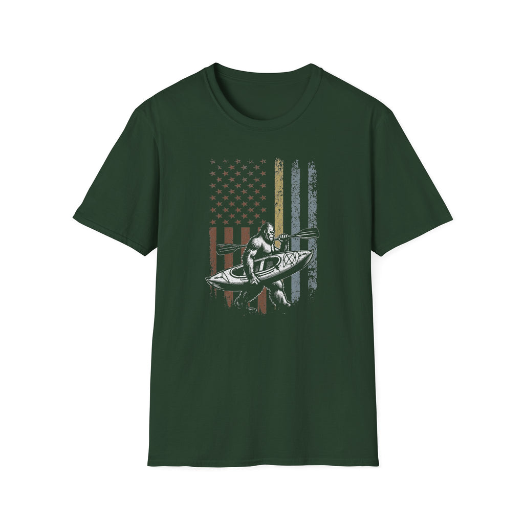 Kayak American Flag T-Shirt