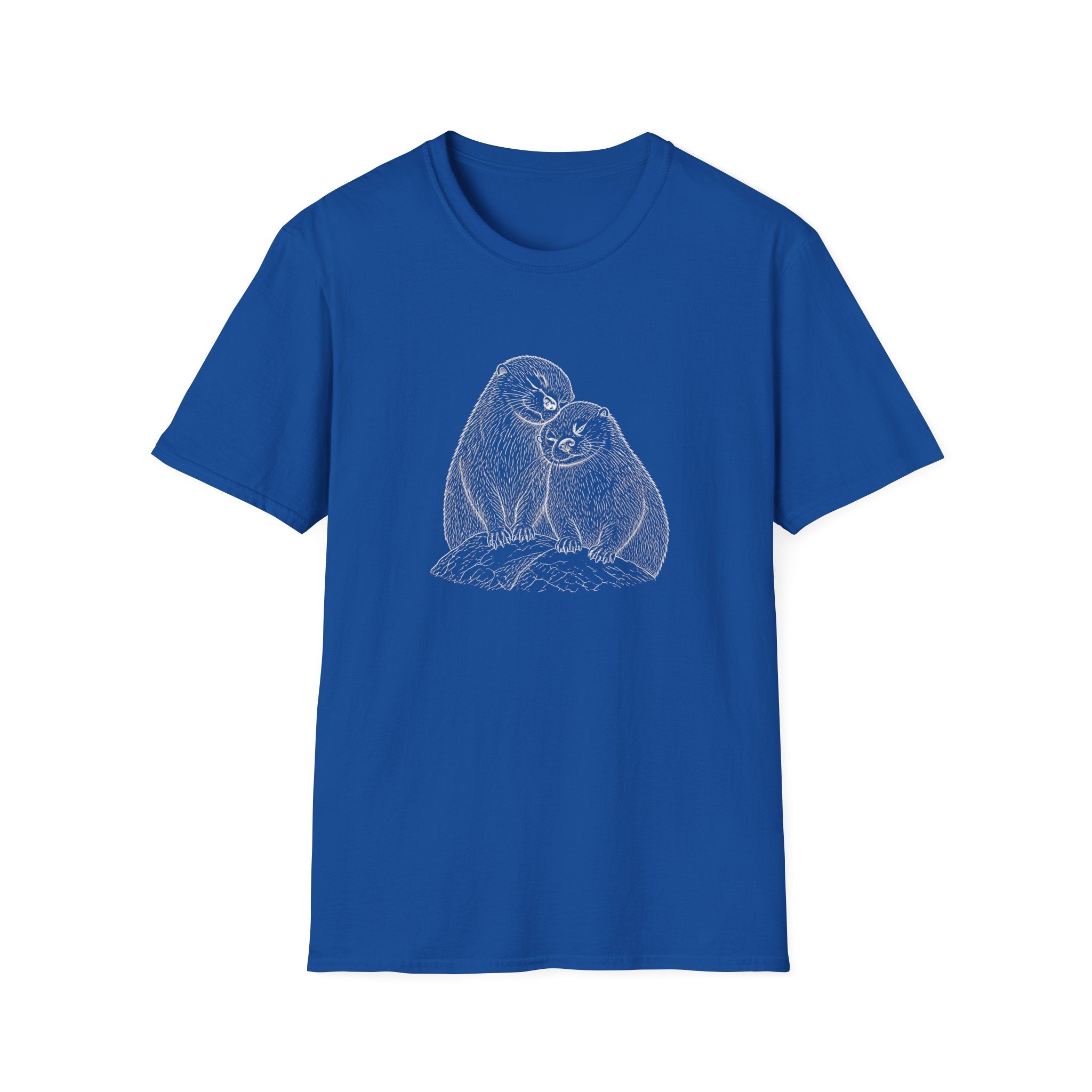 Otter Love T-Shirt — Hand-Drawn Pair Illustration