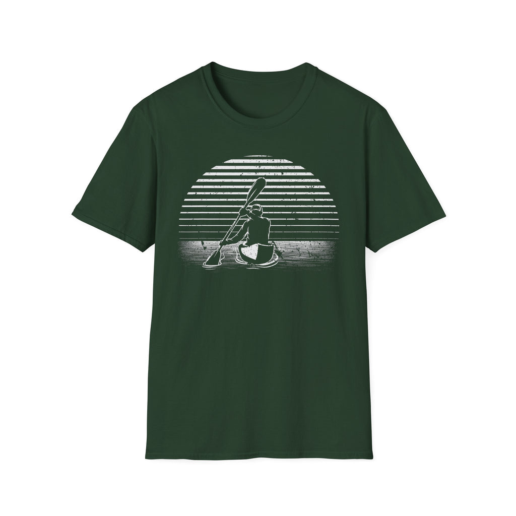 Kayak Sunset T-Shirt — Retro Design