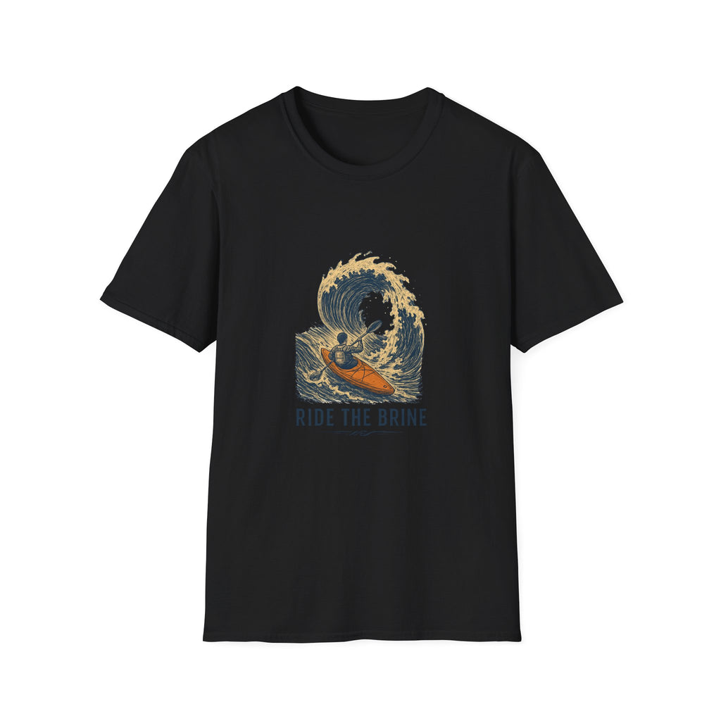 Ride the Brine Kayak T-Shirt — Vintage Wave Kayak Graphic Tee