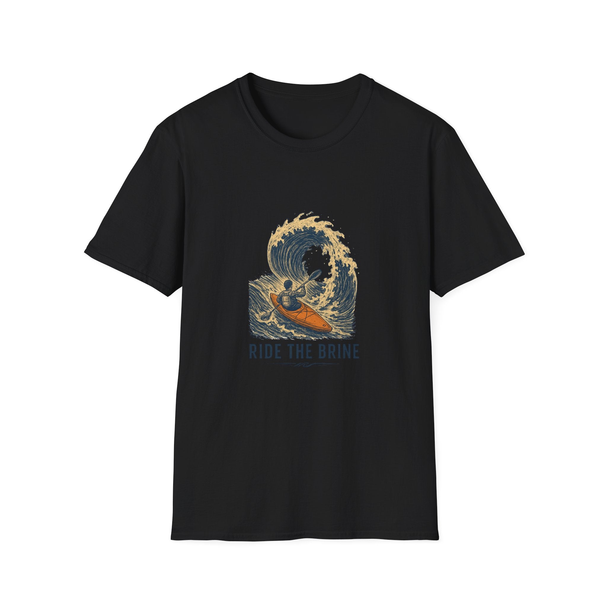 Ride the Brine Kayak T-Shirt — Vintage Wave Kayak Graphic Tee
