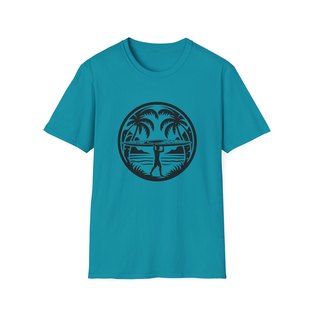 Kayaking Retro Palm Graphic T-Shirt