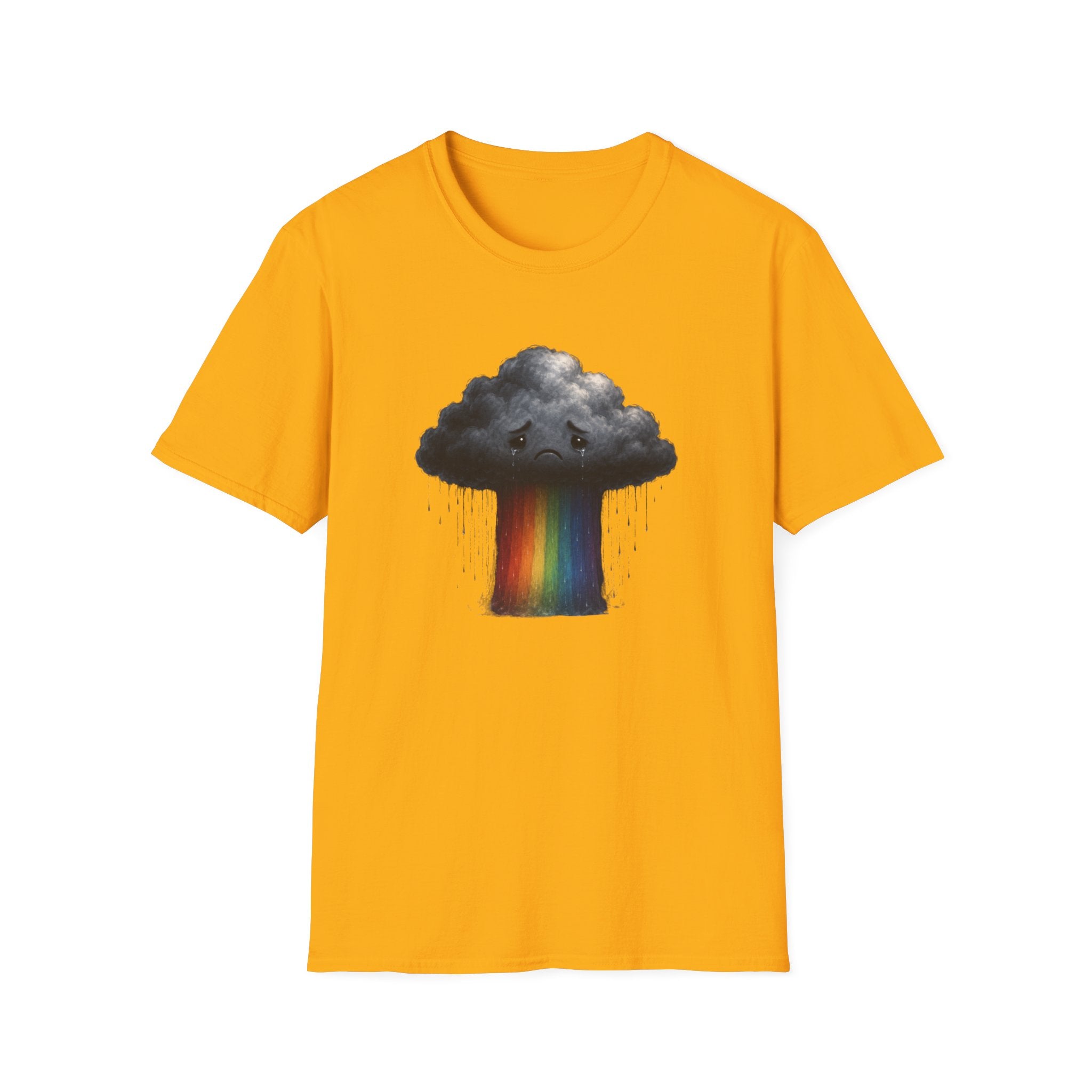Sad rainbow cloud eco-friendly Tee