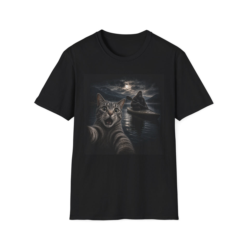 Cat Selfie T‑Shirt — Spooky Moonlit Cat Graphic Tee