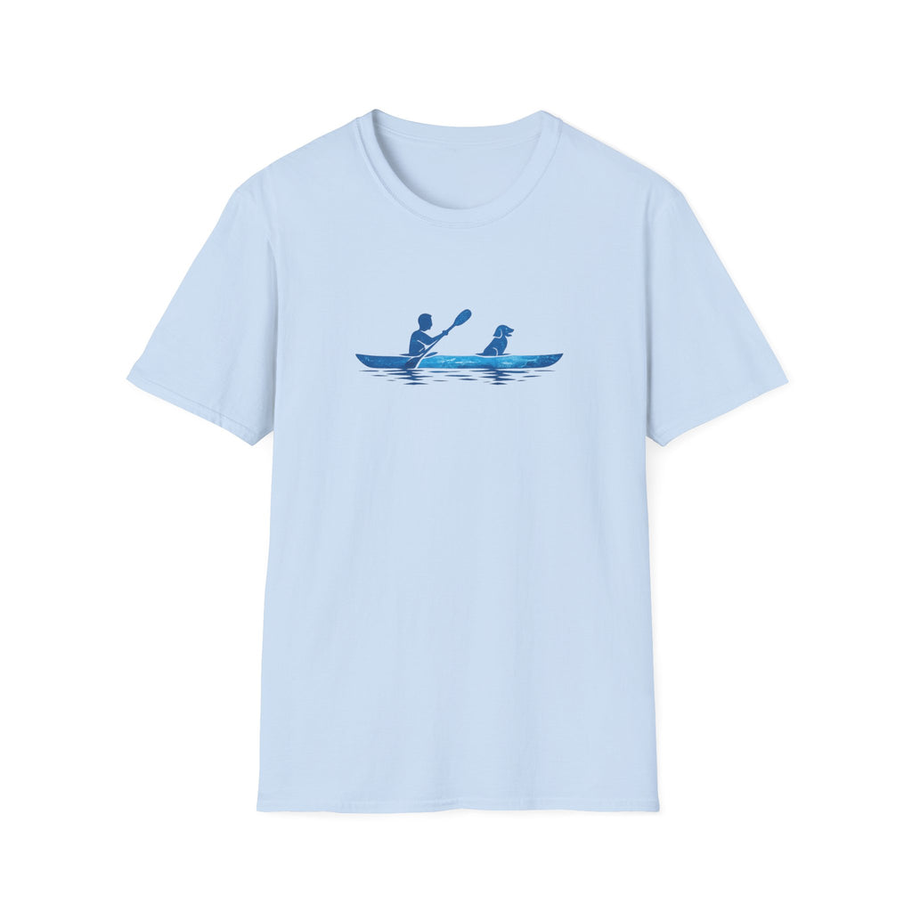 Kayak Dog T‑Shirt — Kayak Paddling with Dog Graphic Tee