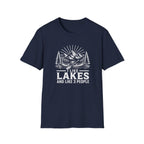 Lake Canoe T-Shirt — "I Like Lakes and Like 3 People" Outdoor Camping Shirt