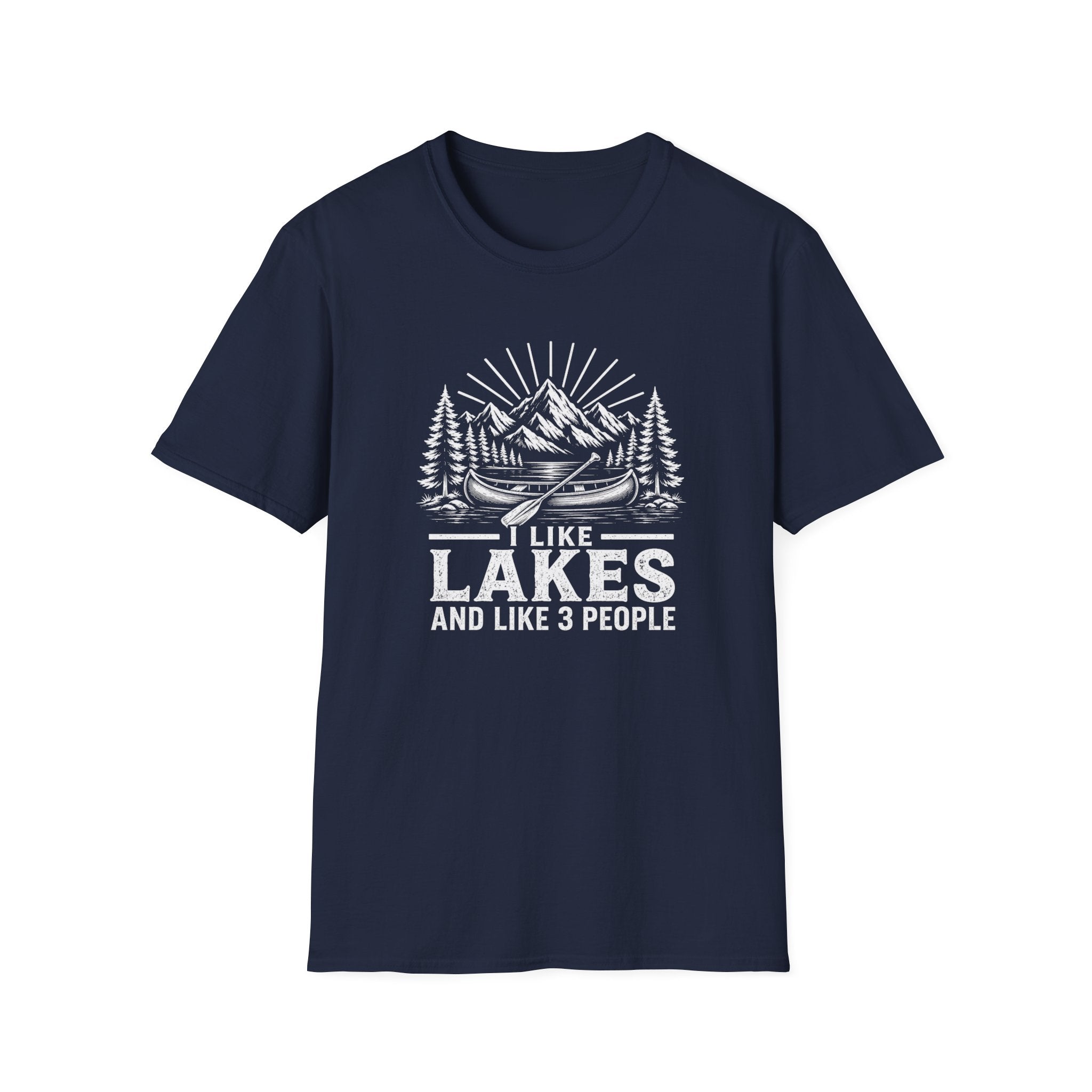 Lake Canoe T-Shirt — "I Like Lakes and Like 3 People" Outdoor Camping Shirt
